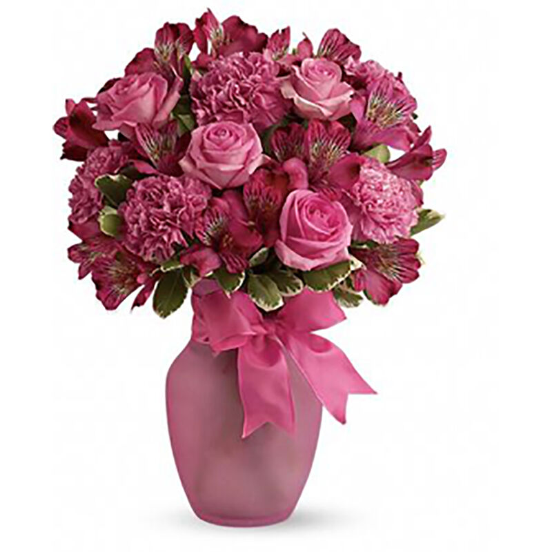 Pink Perfect Flower Vase Arrangement a13684