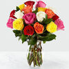 Deluxe-18 Roses in Vase