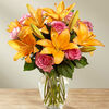Deluxe-Full and Lush- Lilies with 8 Roses