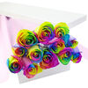 Standard-Dozen Rainbow Roses in a Box