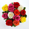 As Shown-12 Mix Color Roses Bouquet-1 Dozen