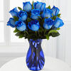 Deluxe-12 Stems Blue Vase